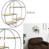 HOME DECO FACTORY HD4406 Regal, Holz, Metall, rund, 50 x 10 x 50 cm, Möbel, zur Aufbewahrung, Ausstellung Bild 4