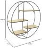 HOME DECO FACTORY HD4406 Regal, Holz, Metall, rund, 50 x 10 x 50 cm, Möbel, zur Aufbewahrung, Ausstellung Bild 3
