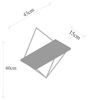 Wandregal, 'CM-018-SRK', 30 x 15 x 27, Schwarz, Dunkler Walnuss Bild 2