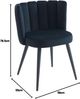 Vente-unique - PRANILA Stuhl SamtStoff Schwarz - B 55 cm x H 78,5 cm x L 59 cm Bild 3