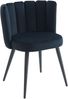 Vente-unique - PRANILA Stuhl SamtStoff Schwarz - B 55 cm x H 78,5 cm x L 59 cm Bild 5