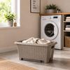 Wäschekorb Wäschesammler klappbaren Füßen B60xL40xH28/58cm Taupe Bild 3