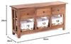 DESIGN DELIGHTS Kommode KOMMODE RANTAN, 98 cm, Massivholz, Sideboard mit Körben Bild 3
