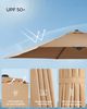 Songmics Sonnenschirm, Ampelschirm, 270x270 cm, UV-Schutz UPF 50+, Gartenschirm, um 360° drehbar, Neigungswinkel verstellbar, mit Kurbel, Kreuzfuß, kamelbraun Bild 3