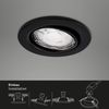 Di-Ka LED Einbauleuchte Sten 3er Set schwarz-matt Ø 8,5 cm GU10 5 W Bild 3