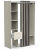 Dmora - Großer Kleiderschrank Arnon, Schlafzimmermöbel, Schrank, Garderobe, 119x50 h183 cm, Eiche Bild 5