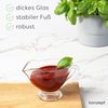 KONZEPT Dipschale Sauciere aus Glas, 2er/ 4er Set, 160 ml, (Transparente Soßenkanne mit Henkel, 2-tlg), Stabil, Ideal für Dressing, Sahne, Soße, Olivöl Bild 4