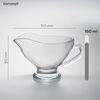KONZEPT Dipschale Sauciere aus Glas, 2er/ 4er Set, 160 ml, (Transparente Soßenkanne mit Henkel, 2-tlg), Stabil, Ideal für Dressing, Sahne, Soße, Olivöl Bild 3