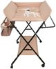Wickeltisch Klappbarer und tragbarer, Wickelkommode Baby mit Motiv Giraffe, Höhenverstellbar, Wickeltisch mit Rollen 80 * 66 * 98 cm (beige) Bild 5