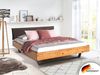 Möbel-Eins CURBY Kufenbett mit Polster-Kopfteil, Material Massivholz, rustikale Altholzoptik, Fichte, Kufen schwarz vintage 200x220 cm Kunstleder Schwarz ohne Steppung Bild 5