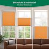 Allesin Plissee ohne Bohren Plissees Klemmfix Orange 60x120 cm(BxH), Plisseerollo Faltrollo mit Klemmträger, Jalousie Rollos für Fenster und Tür, Sichtschutz und Sonnenschutz Bild 4
