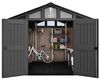 KETER Stronghold 10x8 Gartenhaus braun - Gerätehaus mit 7,1 m² Grundfläche, 6 Fenstern, Doppeltüren, stahlverstärkt, Holzoptik, inkl. Fußboden, 305 x 243 x 251 cm Bild 2