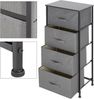Kommode mit 4 Schubladen 45 x 30 x 94 cm Grau aus MDF ML-Design Bild 5
