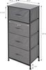 Kommode mit 4 Schubladen 45 x 30 x 94 cm Grau aus MDF ML-Design Bild 2