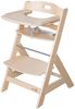 roba® Hochstuhl Liv Up - mitwachsender Treppenhochstuhl - bis 70kg belastbar, höhenverstellbar & nachhaltig - aus FSC-zertifiziertem Holz - Natur Bild 4