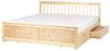 Bett mit Schubladen OLENDON 180x200 cm Holz Heller Holzfarbton Bild 5