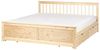 Bett mit Schubladen OLENDON 180x200 cm Holz Heller Holzfarbton Bild 4