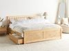 Bett mit Schubladen OLENDON 180x200 cm Holz Heller Holzfarbton Bild 2