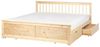 Bett mit Schubladen OLENDON 180x200 cm Holz Heller Holzfarbton Bild 5