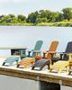 Gartenstuhl ADIRONDACK mit Fußstütze Türkis Bild 2