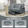 HOMCOM Schlafsofa bis 360 kg Belastbar, 3-Sitzer-Schlafcouch 1 Teile, für Wohnzimmer, Schlafzimmer, Grau Bild 5