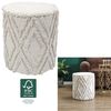 HOME DECO FACTORY, HD0502, Mirage Beige Pouf – Ergonomischer Komfort, Elegantes Design, vielseitig und pflegeleicht – Ideal für Wohnzimmer, Schlafzimmer oder Büro – 37 x 41 x 37 cm, Beige Bild 3
