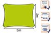 Sonnensegel Rechteckig 2x3m Grün mit Stangenset - Sonnenschutz für den Garten Bild 3