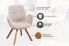 riess-ambiente Polsterstuhl BALTIC beige / natur (Einzelartikel, 1 St), Esszimmer · Bouclé · Eiche-Massivholz · mit Armlehne · 360° drehbar Bild 5