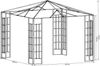 Rank Pavillon 3x3 m Beige Metall Bild 5