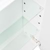 Spiegelschrank 100cm inkl. Design LED-Lampe und Glasböden anthrazit gemasert : Anthrazit gemasert Bild 4