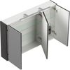 Spiegelschrank 100cm inkl. Design LED-Lampe und Glasböden anthrazit gemasert : Anthrazit gemasert Bild 5