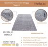 Carpetsale24 Shaggy Hochflor Teppich Läufer Flur 80x150 cm Hellgrau - Weicher, Flauschiger Teppich Wohnzimmer – Moderner, Rutschfester Badezimmerteppich & Küchenläufer, Bettvorleger Schlafzimmer Bild 3