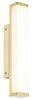 Qazqa Wandleuchte Cascada, LED fest integriert, (nicht austauschbare) LED, Gold/Messing, Modern, Kunststoff, 1-flammig Bild 3