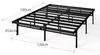 Zinus Justin Bett 120x190 cm – Bettgestell 36 cm hoch mit Stauraum unter dem Bett – Plattformbett aus Metall – Schwarz Bild 3