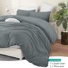 Utopia Bedding Bettbezug-Set mit Kissenbezügen – 3-teiliges Bettwäsche-Set mit Reißverschluss – 1 Bettbezug mit 2 Kissenbezügen – weich gebürstete Mikrofaser (Kingsize, Grau). Bild 3