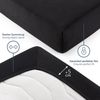 Blumtal® Premium Jersey Box Spring Spannbettlaken 200x200 cm, Oeko-TEX Zertifiziert, Superweiches 100% Baumwolle Bettlaken, bis 35cm BoxSpringBett höhe, Schwarz Bild 4