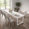 Skraut Home | Ausziehbarertisch | Multifunktionaler ausziehbarer | 300 | Für 14 Gäste | Massivholz Beine | Moderner Stil | Weiß Bild 2