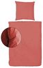 Hahn Baumwolle Stone Washed Bettwäsche Koralle 155x220 cm + 80x80 cm Bild 4