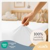 Laleni Jersey Spannbettlaken Laufgitter quadratisch 100x100 cm - Oeko-Tex Zertifiziert, 100% Baumwolle, atmungsaktives Spannbetttuch für Baby, 135 g/m², weiß Bild 3