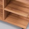 BAKAJI Couchtisch für Wohnzimmer, Multifunktional, Sofa, TV-Tisch, Zeitschriften, Nachttisch mit Rädern aus Melaminholz (Walnuss) Bild 3