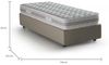 Talamo Italia - Einzelbett Valentina, Containerbett mit Stoffbespannung, 100% Made in Italy, Frontöffnung, inklusive Matratze Cm 90x200, Turteltaube Bild 2