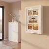 Levandeo® Schmuckkasten, Schmuckschrank Weiß Bilderrahmen 5 Fotos Spiegel MDF Holz Bild 4