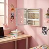 Levandeo® Schmuckkasten, Schmuckschrank Weiß Bilderrahmen 5 Fotos Spiegel MDF Holz Bild 5