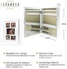 Levandeo® Schmuckkasten, Schmuckschrank Weiß Bilderrahmen 5 Fotos Spiegel MDF Holz Bild 2