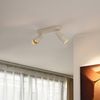 Qazqa LED Aufbaustrahler Stanley, ohne Leuchtmittel, GU10, Beige, Modern, Aluminium, 2-flammig Bild 2