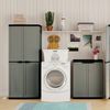 Kis Kunststoffschrank "Jolly" niedrig, dunkelgrau/schwarz Bild 3