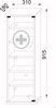 VCM Medizinschrank Gusal 916993 Sonoma-Eiche H. 92 x B. 31 x T. 18 cm Bild 3