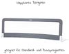 Fillikid Bettschutzgitter & Rausfallschutz für Baby & Kinder 150x50 cm - hohes, klappbares Bettgitter für Betten & Boxspringbett - Grau Weiß Bild 2