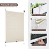 Allesin Plissee ohne Bohren Plissees Klemmfix Beige 95x130 cm(BxH), Plisseerollo Faltrollo mit Klemmträger, Jalousie Rollos für Fenster und Tür, Sichtschutz und Sonnenschutz Bild 2