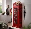 Vitrine Telefonzelle, Massivholz Schrank rot im London Stil - Ideal für Wohnzimmer & mehr. Jetzt entdecken! Bild 2